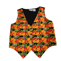 Halloween Vest Pumpkins Spider Webs Size Women Large Basic Editions Fall Wear - £22.29 GBP