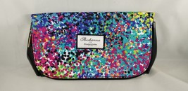 Elizabeth Arden Shoshanna Makeup Bag Purse Multi-Colored Dot Pattern Black - $8.58