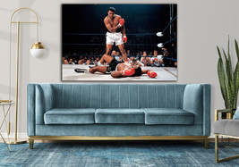 Muhammad Ali and Sonny Liston Poster Great Ali Print Legend Boxing Knockout Art - £52.69 GBP