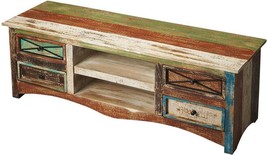 Entertainment Center Sealed Acid Wash Distressed Artifacts Reclaimed Mango - £943.51 GBP