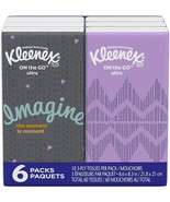 1 set of 6 pack 10ct 3-ply Facial Tissues Kleenex ON the GO Ultra Soft 6... - £7.85 GBP