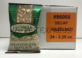 Hazelnut Decaf Gourmet Coffee Pinnacle Brand 24/2.25oz Case Ground Coffee - £31.96 GBP