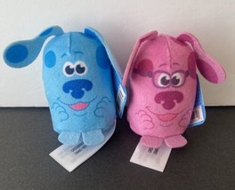 New Nickelodeon Blue&#39;s Clues &amp; You Blue &amp; Magenta 3&quot; Mini Plush NWT - £6.75 GBP