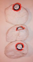 VTG NOS Lion Allegro MOHAIR blend yarn skein 1 oz ball lot 3 WHITE Knit Crochet - £10.33 GBP