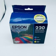 Genuine Epson 220 Color Ink C/M/Y Cartridges (3 Pack) Exp 07/2017 - £11.72 GBP