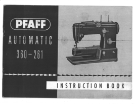 Pfaff 360-261 Automatic manual sewing machine instruction book Hard Copy - £10.38 GBP