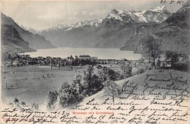 Switzerland~Brunnen Mit URIROTSTOCK~1905 Photo Postcrd - £7.03 GBP