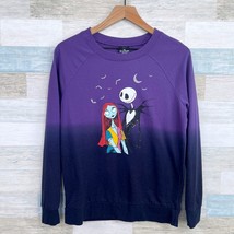 Nightmare Before Christmas Soft Sweatshirt Pajama Top Purple Womens Small - $19.79