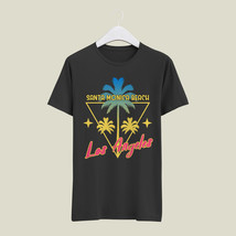 Santa-Monica-Beach Unisex Black T-Shirt - £18.18 GBP+