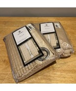 Vivatex Ilia Grommet Curtain Panels Gold Sheer Polyester 53x84” Vintage - $553.89 MXN