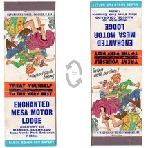 Vintage Matchbook Cover Enchanted Mesa Motel Mancos CO 1950s Hillbilly S... - $9.89