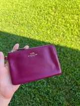 NWT Coach Pebbled Leather Zip Wristlet in Gorgeous F54626 Fuschia  - £30.64 GBP