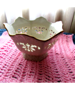 LENOX decorative bowl 7.5&quot; top 4&quot; bottom diam. cream 24K gold trim (hall... - £42.57 GBP