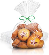 Gusseted Plastic Bread Bags: 10 x 8 x 24 Inches, 100 Pack 1 Mil - £16.24 GBP