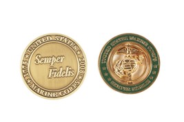 USMC Birthday Medallions 2008 2009 Lot of 2 Semper Fi - $15.88