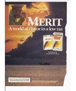 1985 Merit cigarettes Print Ad Ship Ocean 8.5&quot; x 11&quot; - €17,33 EUR