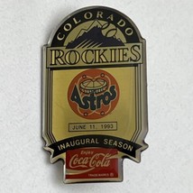Colorado Rockies Houston Astros 1993 Inaugural Season Coca-Cola Coors Field Pin - £4.68 GBP