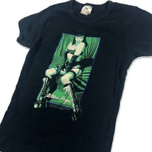 Bettie Page Pinup Girlie Tee, Black Stretch Boom Boom T-Shirt - £30.25 GBP
