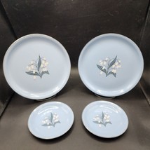 Vintage Homer Laughlin Skytone Blue Stardust 10&quot; And 6&quot; Plates - Set Of ... - £17.31 GBP