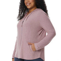 32 DEGREES Womens Fleece Zip Hooded Hoodie Size X-Large Color Heather Orchid - £30.44 GBP