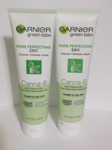 2 Garnier Green Labs Canna-B Pore Perfecting 3-In-1 Cleanser Exfoliator ... - $14.95