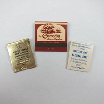 3 Vintage Matchbooks Ohio La Comedia Golden Edge Western Ohio National Bank - $14.99