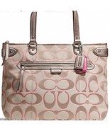 Coach Khaki Daisy Outline Signature Metallic Emma Tote Circa 2013 NWOT - €155,07 EUR