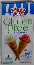 Joy Gluten Free Rolled Style 1 Box 5 Ounce 12 Count Each Sugar Cones - £7.11 GBP