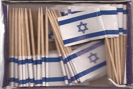 Box of 100 Israel Toothpick Flags, 100 Small Mini Israeli Flag Cupcake P... - $7.90