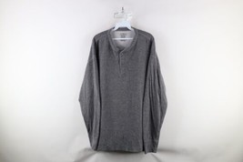 Vintage LL Bean Mens 2XL River Driver Wool Blend Long Sleeve Henley T-Shirt Gray - £37.16 GBP