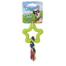 DGR TPR Lime Star &amp; Rope Dental Toy for Small Dogs - £7.48 GBP