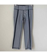 Lululemon Coast To Class Navy Gingham Crop Leggings sz 4 - £25.30 GBP