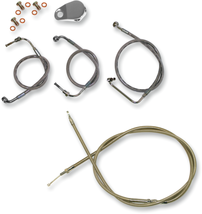 Cable/Brake Line Kit 15-17in. Ape Hangers Stainless Steel LA-8010KT-16 - £270.72 GBP