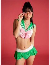Sailor Moon Pretty Guardian Sailor Jupiter Cosplay Bikini Swim suit Set ... - £39.10 GBP