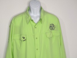 MOJO Green Long Sleeve Vented Fishing Shirt Men&#39;s Size 2XL &quot;Get Your Moj... - £17.35 GBP