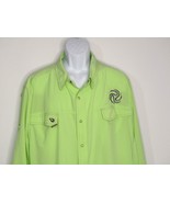 MOJO Green Long Sleeve Vented Fishing Shirt Men&#39;s Size 2XL &quot;Get Your Moj... - £17.60 GBP