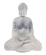 Zen Shakyamuni Buddha Meditating Clear Translucent Acrylic Resin Figurine - $1,277.47 MXN