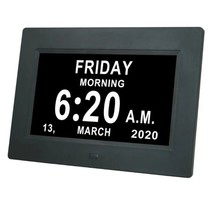 12 Alarms 7 &quot;  Smart Digital LED Remote Calendar Clock with Multi-Languages - $49.00