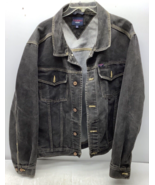 Mens Vintage Tommy Hilfiger Denim Jacket    Size XL Black 90’s Tommy Jeans - $62.64 CAD