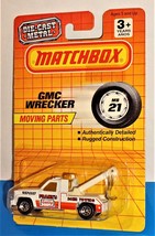 Matchbox 1991 Release Mb 21 Gmc Wrecker White Frank&#39;s Getty 24HR Towing - £9.34 GBP