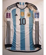Lionel Messi Argentina World Cup Champion Stadium Home Long Sleeve Socce... - $90.00