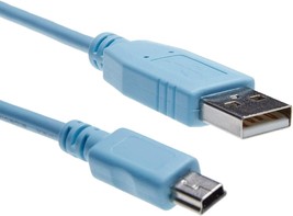 Cisco Console Cable 6 Ft With Usb Type A To Mini-B Cab-Console-Usb= - £23.54 GBP