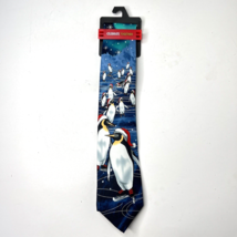 Holiday Penguin Tie Mens Christmas Animal Penguins Neckties Brand New Kohls NWT - £14.83 GBP