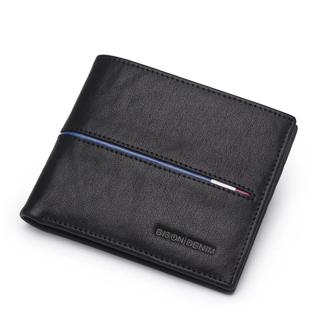  Brand Genuine First Layer Leather Short Wallet Business Classic Purse Men&#39;s Wal - £65.53 GBP