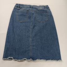 Tribal Denim RN#143728 Women's Blue Cotton Blend Front Slit Denim Skirt Size 8 image 2