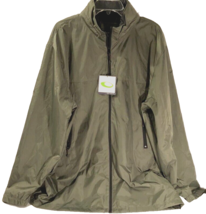 Tek Gear Green Oregano Men&#39;s Camping Outdoor Zip Hiking Nylon Jacket XL New - £17.53 GBP