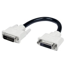 6in DVI-D Dual Link Digital Port Saver Extension Cable M/F - DVI-D Male to Femal - £18.66 GBP