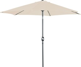9&#39; Patio Outdoor Table Umbrella Large Sun Market Umbrella with Easy Push Button - £45.80 GBP