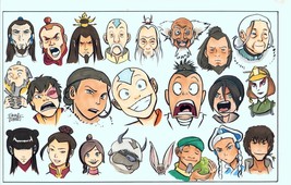 Emma Kubert SIGNED Original Anime Art Sketch ~ The Last Airbender Avatar Aang + - £156.31 GBP