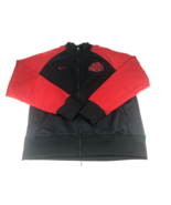 Nike Ohio State Buckeyes Men&#39;s Jacket Large Zip Up Red Gray Warm Up Wind... - $711.41 MXN